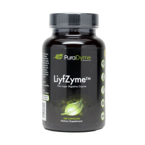 LiyfZyme 180 ct by PuraDyme Plant-based Digestive Enzymes